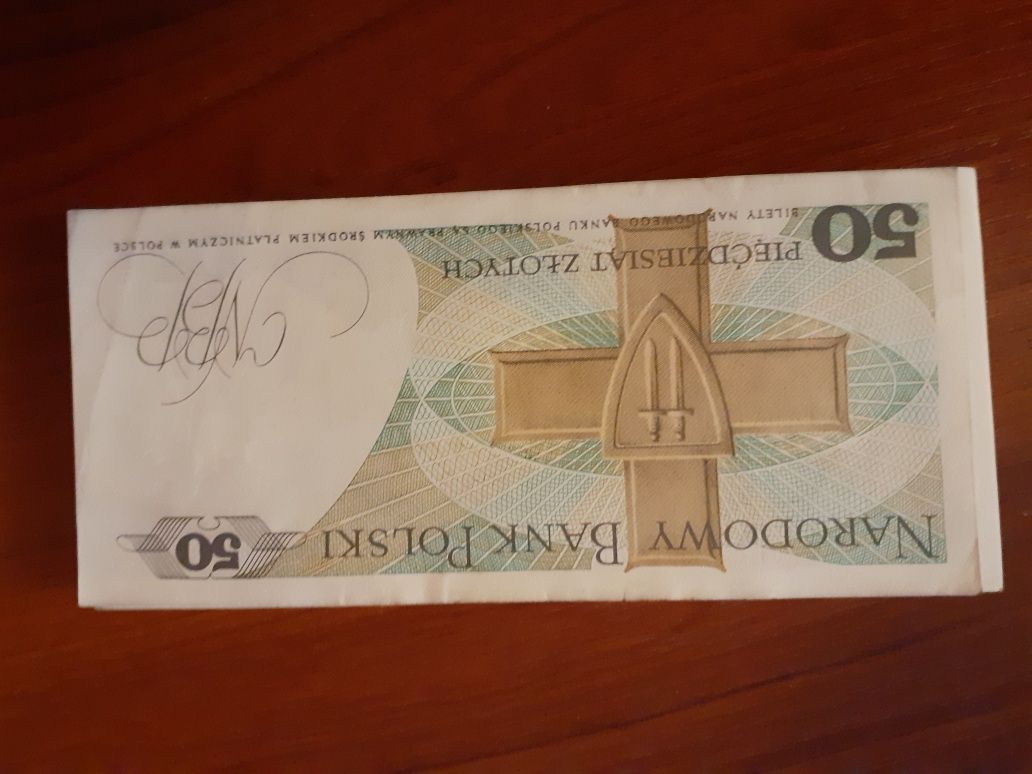 Banknoty 50 zł z 01.12.1988 seria HU
