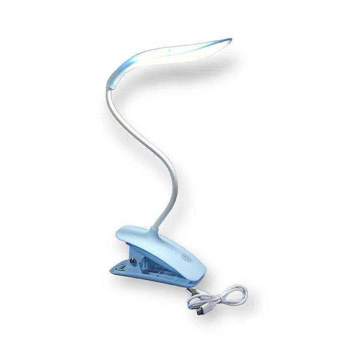 Аккумуляторная настольная лампа на прищепке