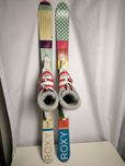 Dziewczecy komplet narciarski narty Roxy 124cm + buty Rossignol 36