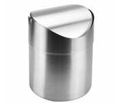 Mini Kosz Na Śmieci Stal 16CM metalowy uchylny do łazienki gabinetu