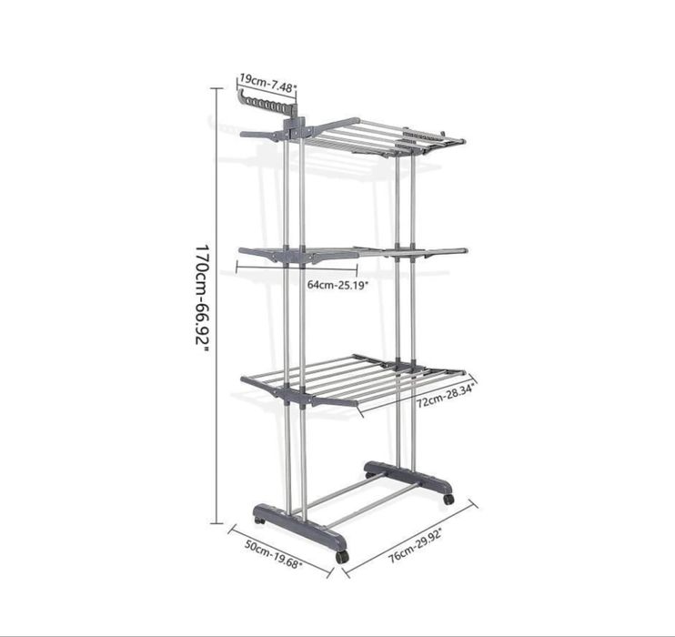 Estendal dobravel em 3 niveis pouco uso