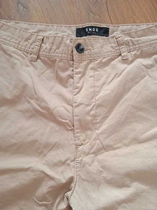 Chinosy Beżowe XL Smog