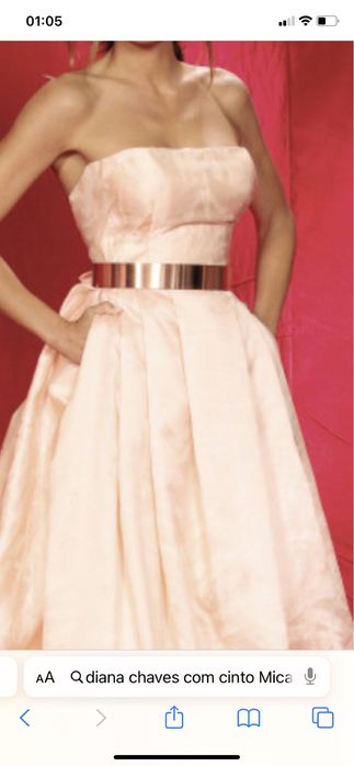 Cinto dourado Micaela Oliveira, ajustavem