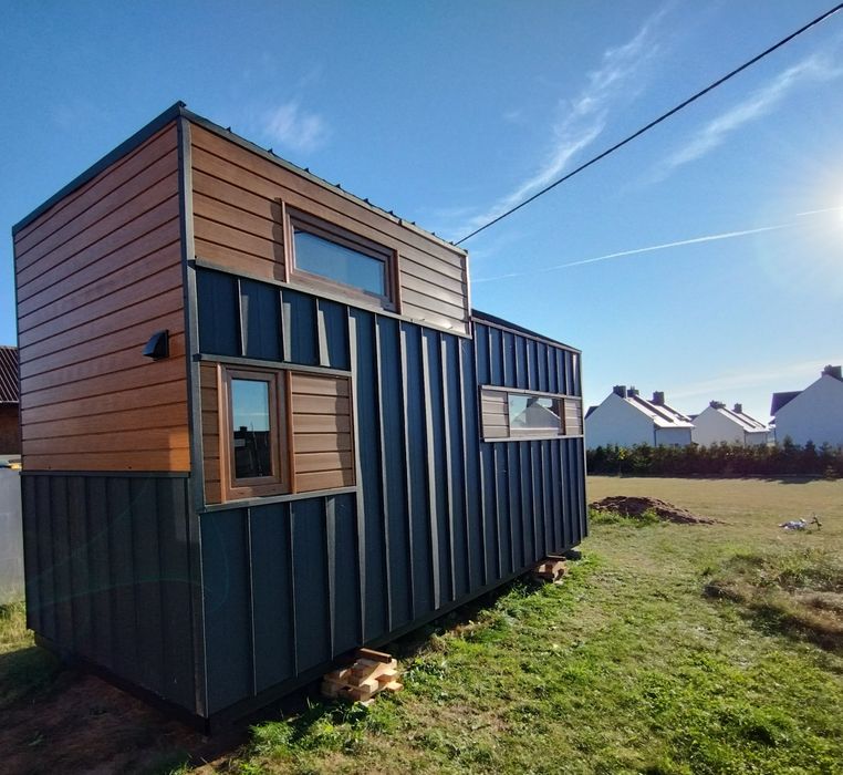 Mobilny domek z antresolą, tiny house, 2,5 x 6 plus antresola 2.5 x 3