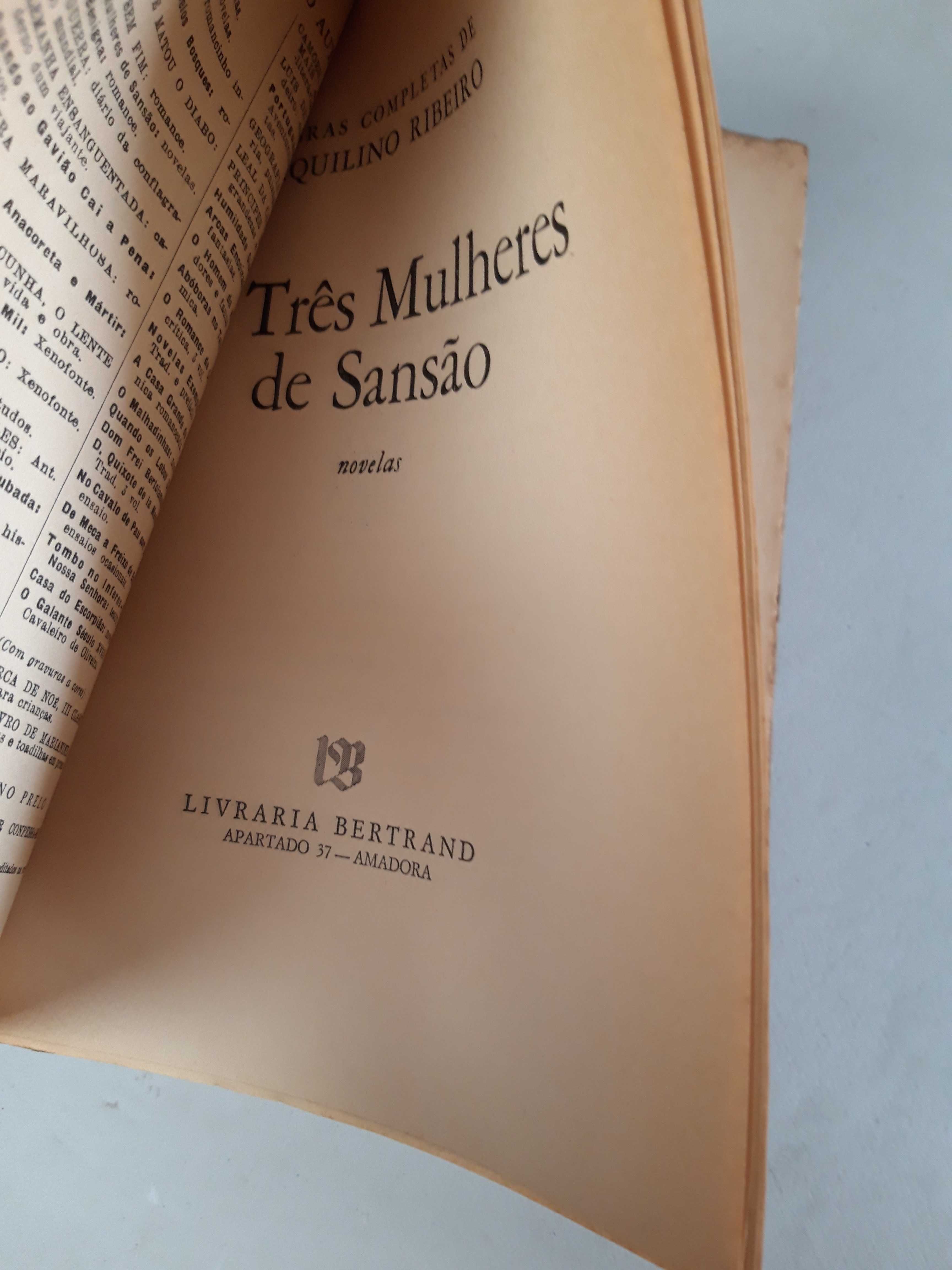 Livro- Ref CxC  - As Três Mulheres de Sansão - Aquilino Ribeiro