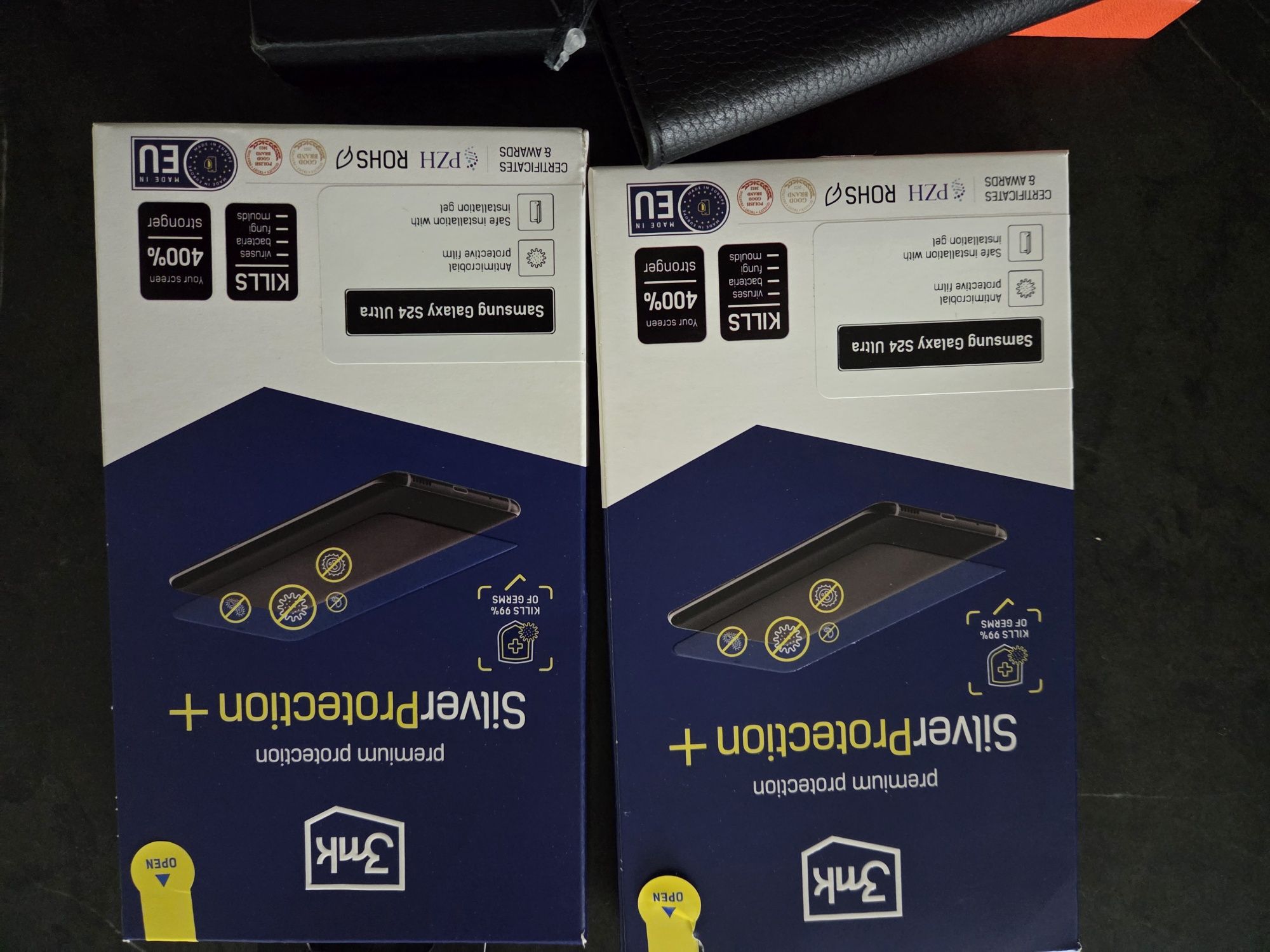 Etui skórzane Samsung Galaxy S 24ultra +dwie folie na ekran