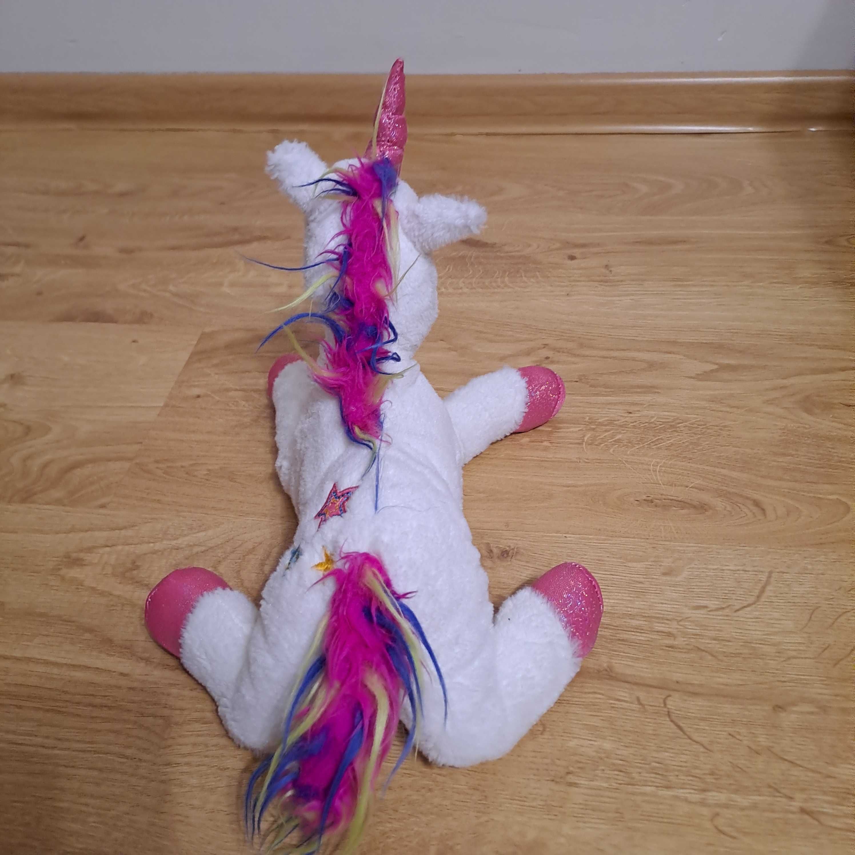 Maskotka pluszak jednorożeć biały - 30 cm
