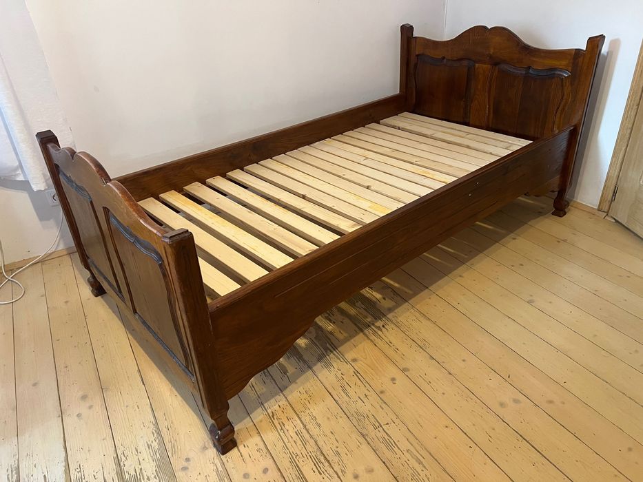 ręcznie robione dębowe łóżko 110x208