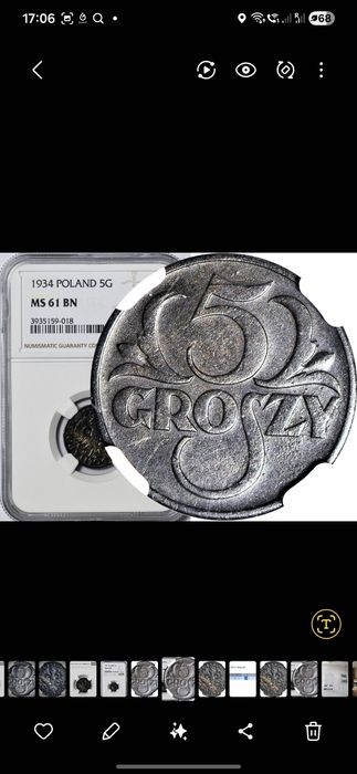 5 gr 1934 NGC MS 61 BN