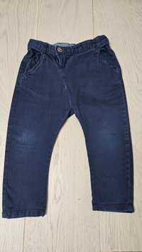 Spodnie granatowe Zara r.92