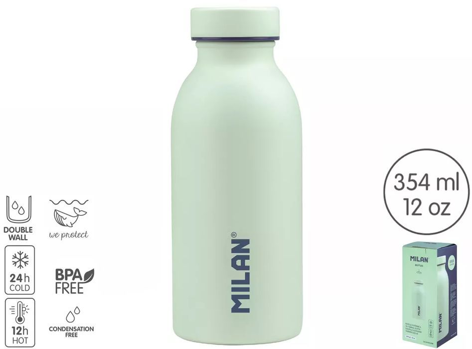 Butelka termiczna Milan 1918 zielona 345 ml. Milan