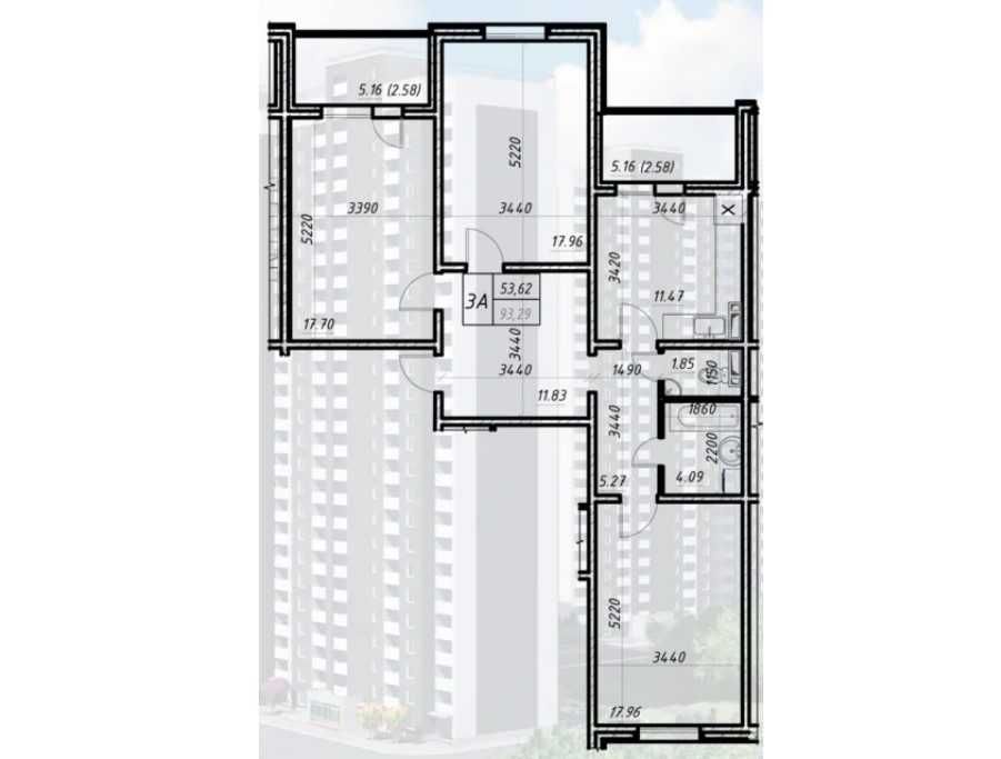 3-к квартира 93м ЖК Навігатор-2 ул Коноплянська, 22