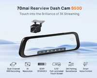 Видеорегистратор 70mai Rearview Dash Cam S500 с камерой зад. вида RC13