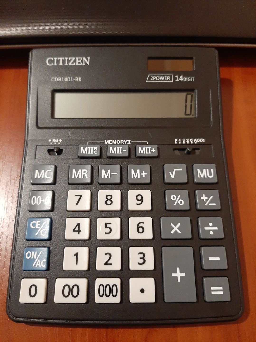 Калькулятор бухгалтерський Citizen 14-розрядний CDB1401-BK