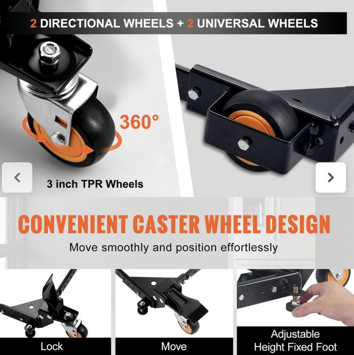 Suporte com rodas para 300kgs VEVOR
