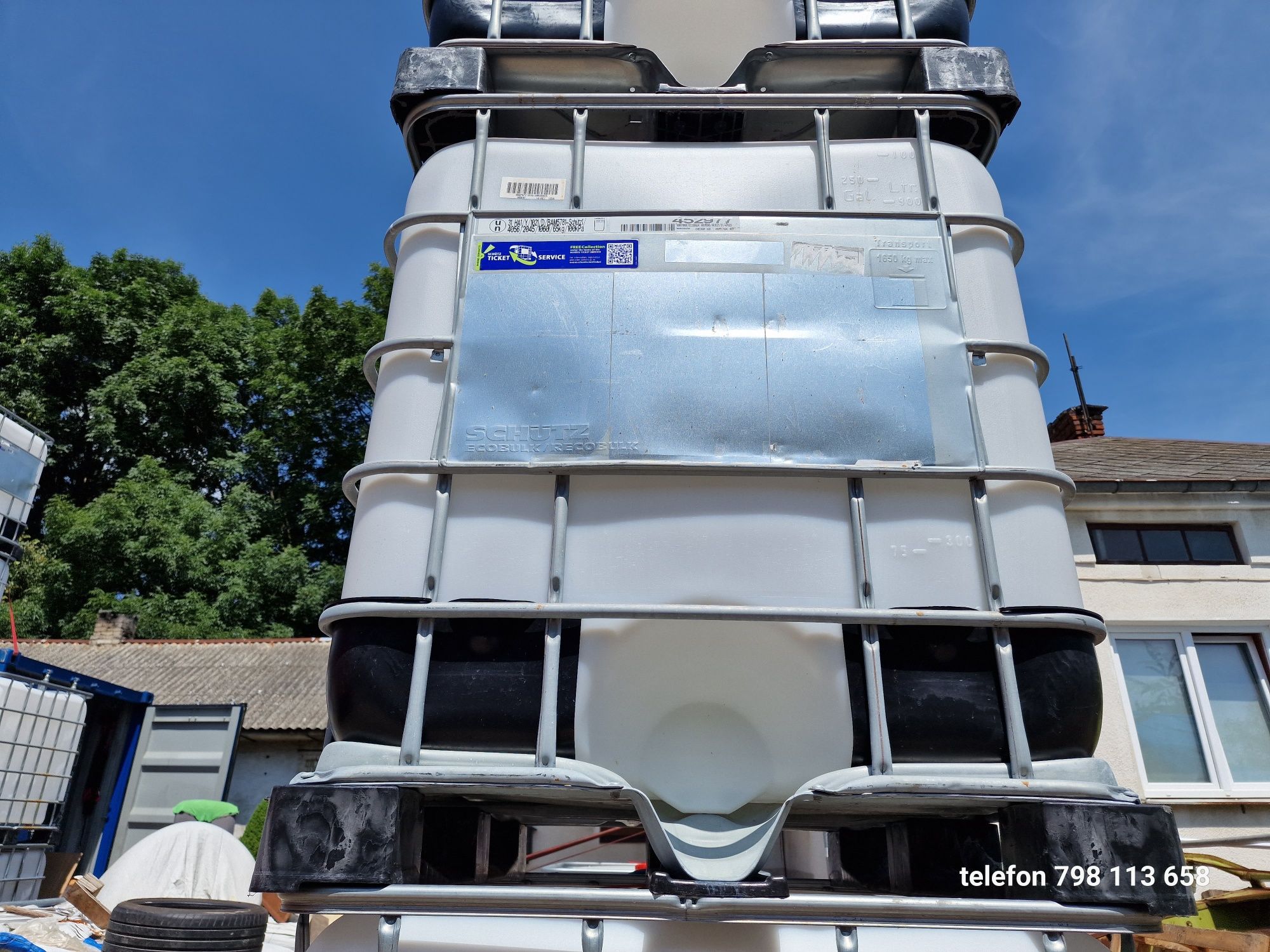 Zbiornik Mauzer Schutz IBC UN 1000 Litrów Paletopoiemnik