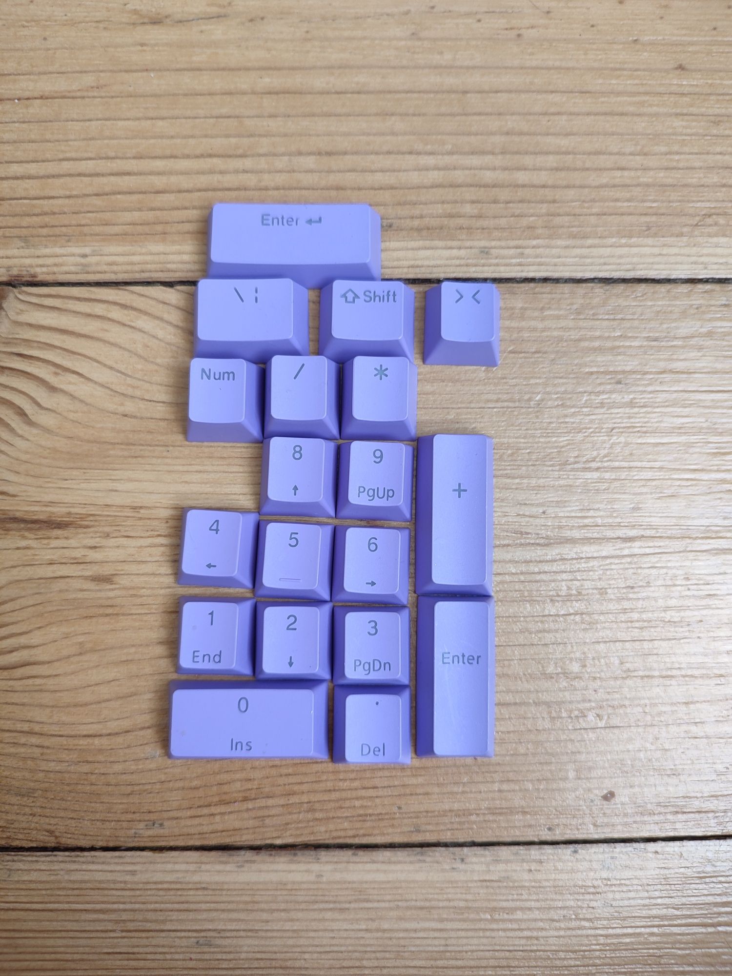 Fioletowe keycapy do klawiatury mechanicznej na sztuki