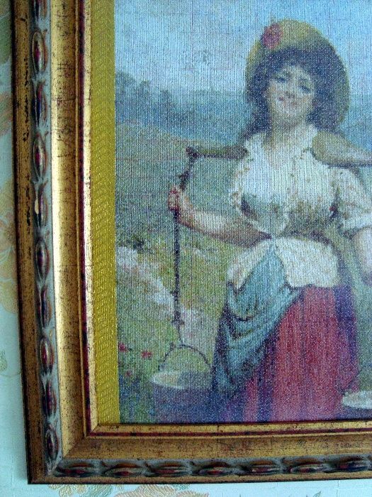 Вышивка крестом. Девушка с коромыслом