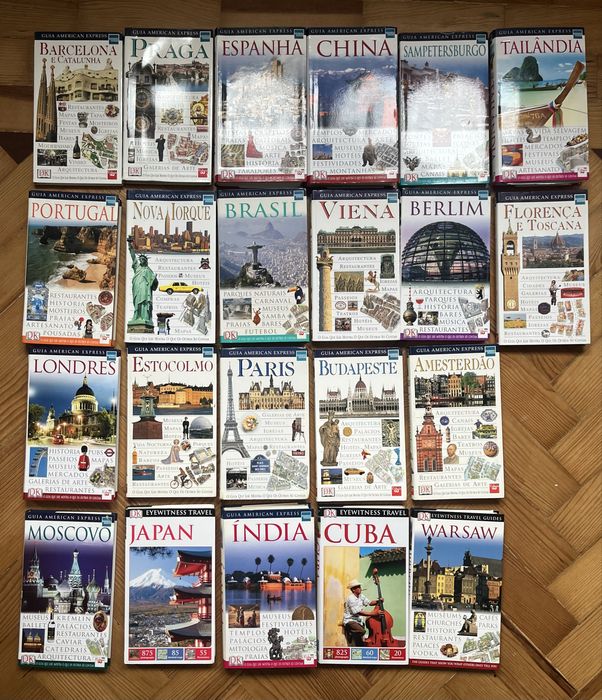 Coleção de Guias de Viagem DK Eyewitness (24 Livros)