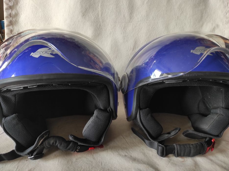 Kask motocykl skuter Kappa KV-20 Rio niebieski 2 sztuki rozmiary L M