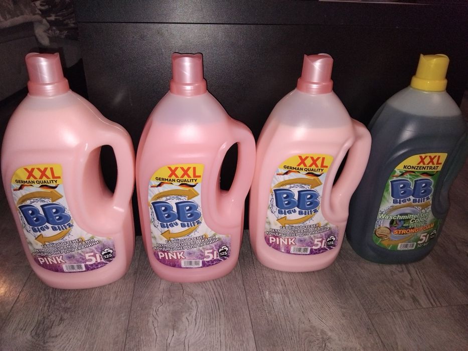 Zestaw 3 szt płyn do płukania +żel do prania 5l BB