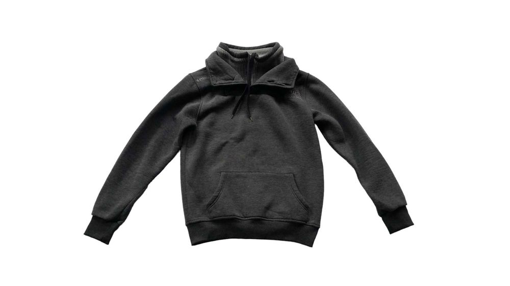 G Star Raw szara bluza polar golf kangurka