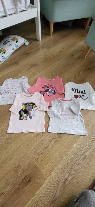 Bluzeczki z długim rękawem. Dziewczynka rozmiar 62