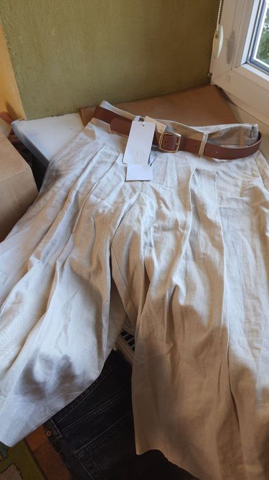 Шорти бермуди Zara льон M 38 40 L