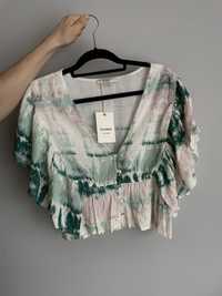 NOWA bluzka tie dye z wiskozy Pull&Bear jak motyl S