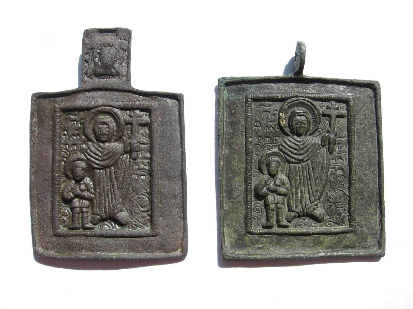 2 сюжетных иконы Кирик и Иулитта-18 и 19 веков,в коллекционном сохране