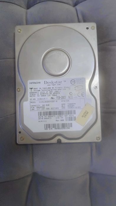 Dysk twardy Hitachi IC35L060AVV207-0 60GB ATA/IDE HDD sprawny