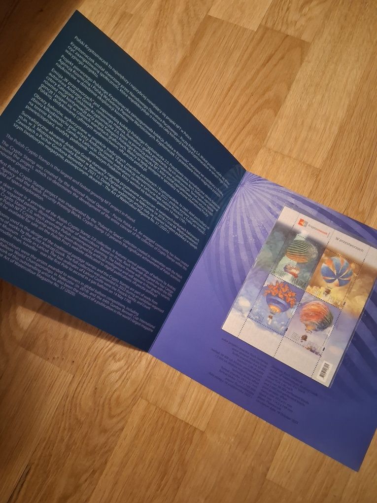 Kryptoznaczek W przestworzach komplet znaczków (4 szt.) folder