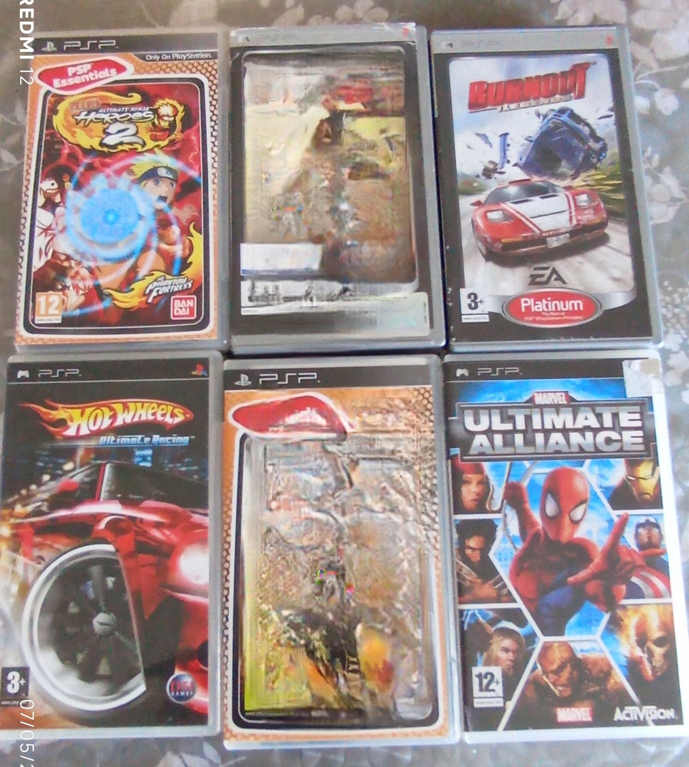 Jogos PSP na caixa