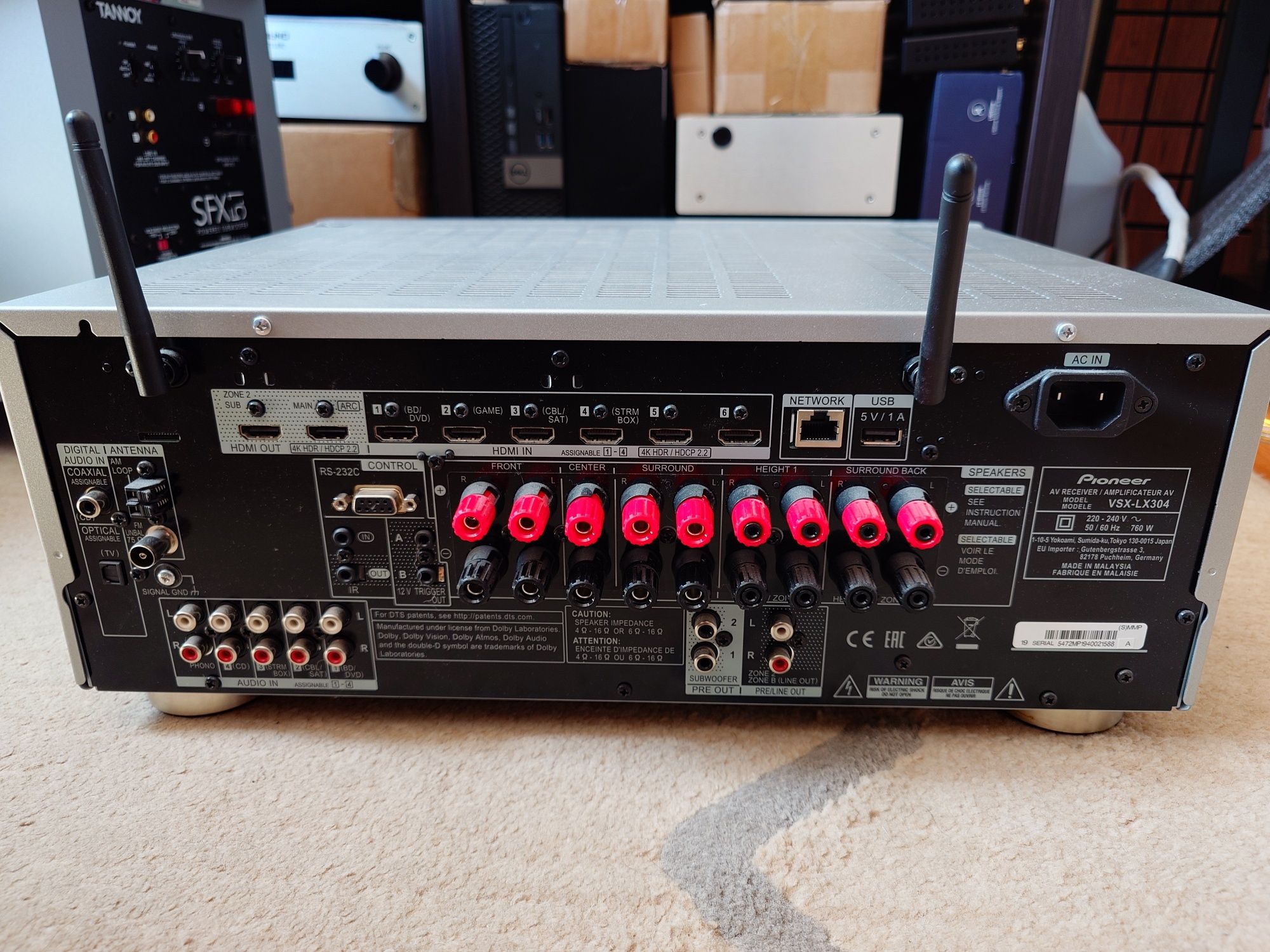 Pioneer vsx - lx304 srebrny + tannoy sfx