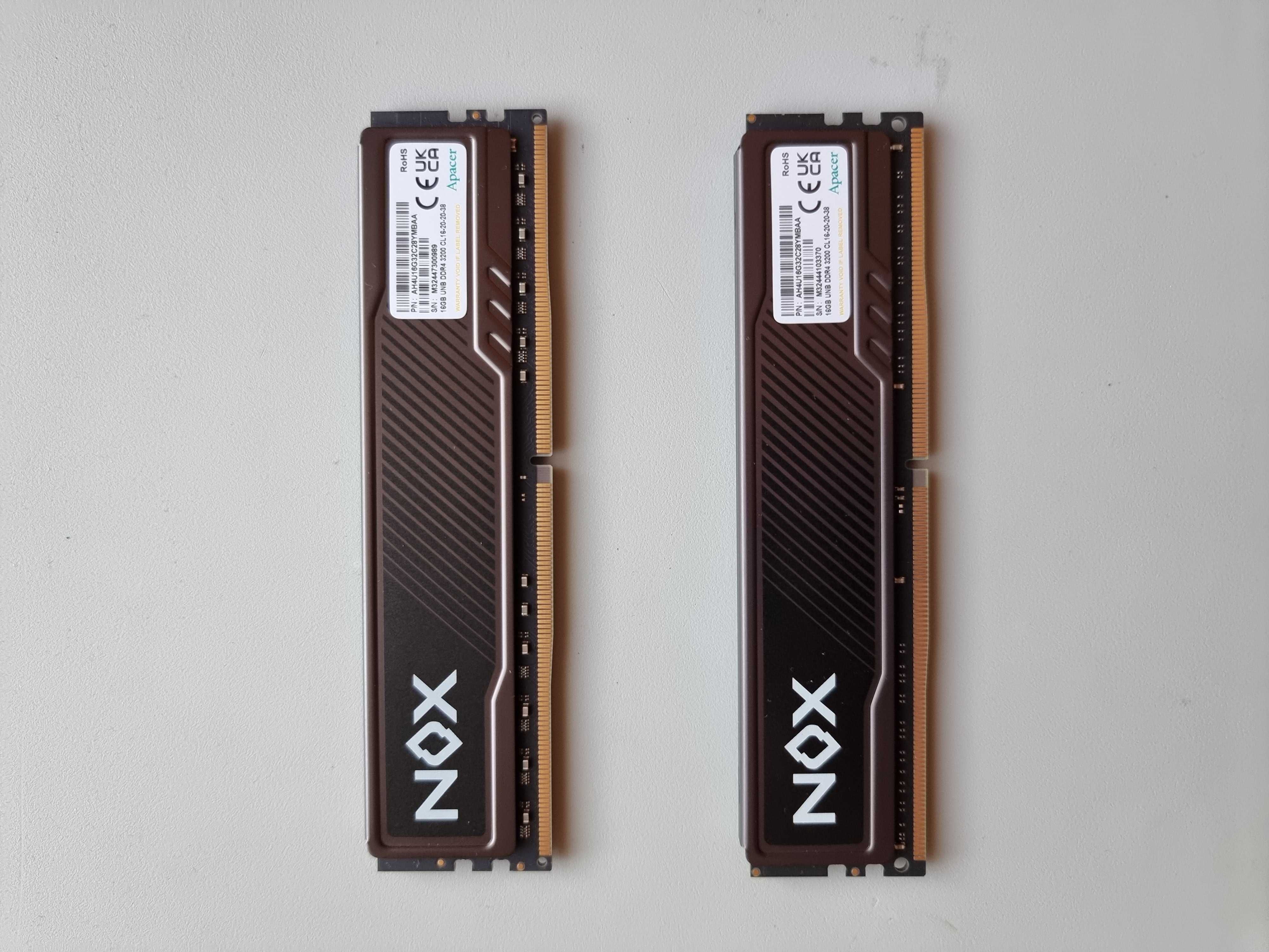 Комплект пам'яті Apacer NOX DDR4 (2x16Gb) 32GB/3200MHz/CL16