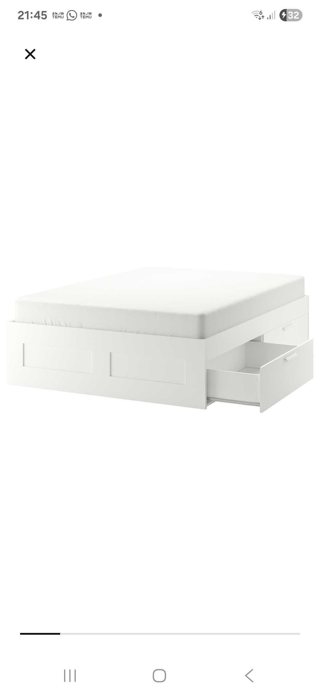 Vendo cama Brimnes  como nova com gavetas