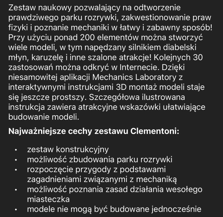 Klocki Labolatorium mechaniki Clementoni