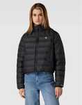Calvin Klein Jeans Kurtka pikowana z detalem z logo - czarna