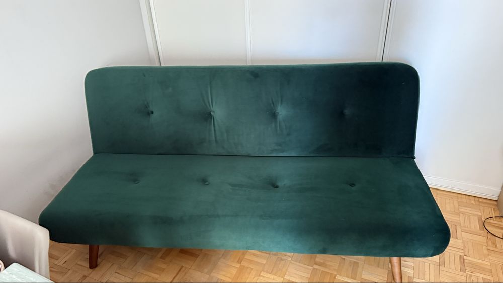 Kanapa zielona rozkladana