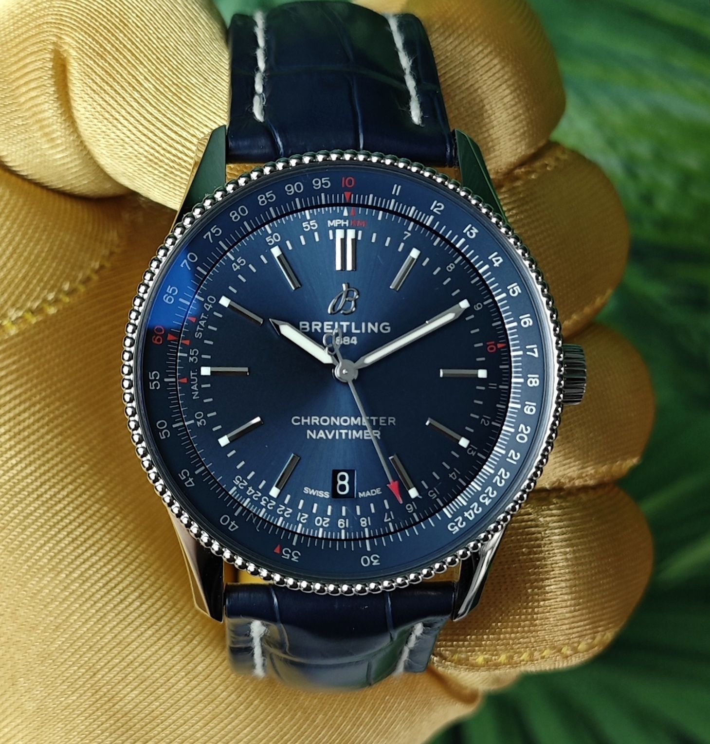 Breitling Navitimer Automatic 41 mm GWARANCJA zegarek męski pasek 43