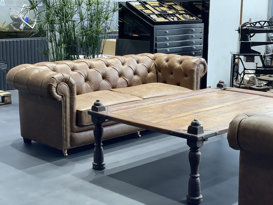Sofa Chesterfield 3 osobowa Skóra naturalna antyczna !!!