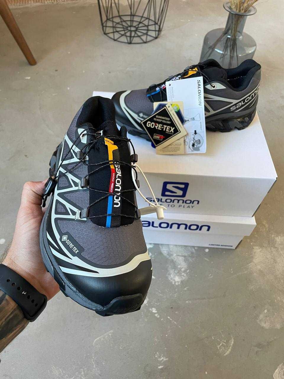 Зимние кроссовки Salomon XT-6 grey Gor-Tex / Водонепроницаемые +термо
