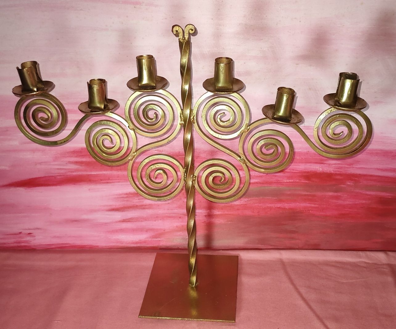 Castiçal Dourado de 6 Lumes