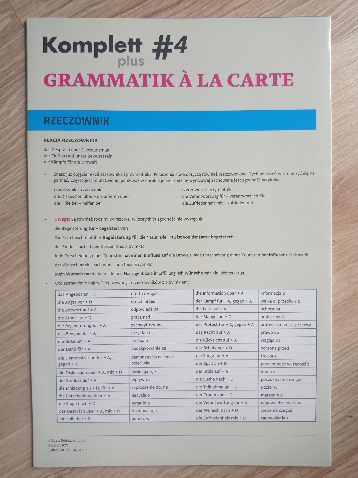 Książka ćwiczeń komplett plus 4