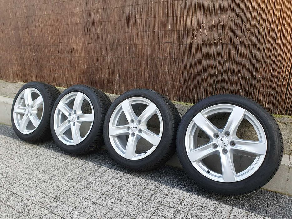 4x Koła 17-stki VW, Audi 5x112 205/50/17 93H Dunlop 7,4mm 2019r.