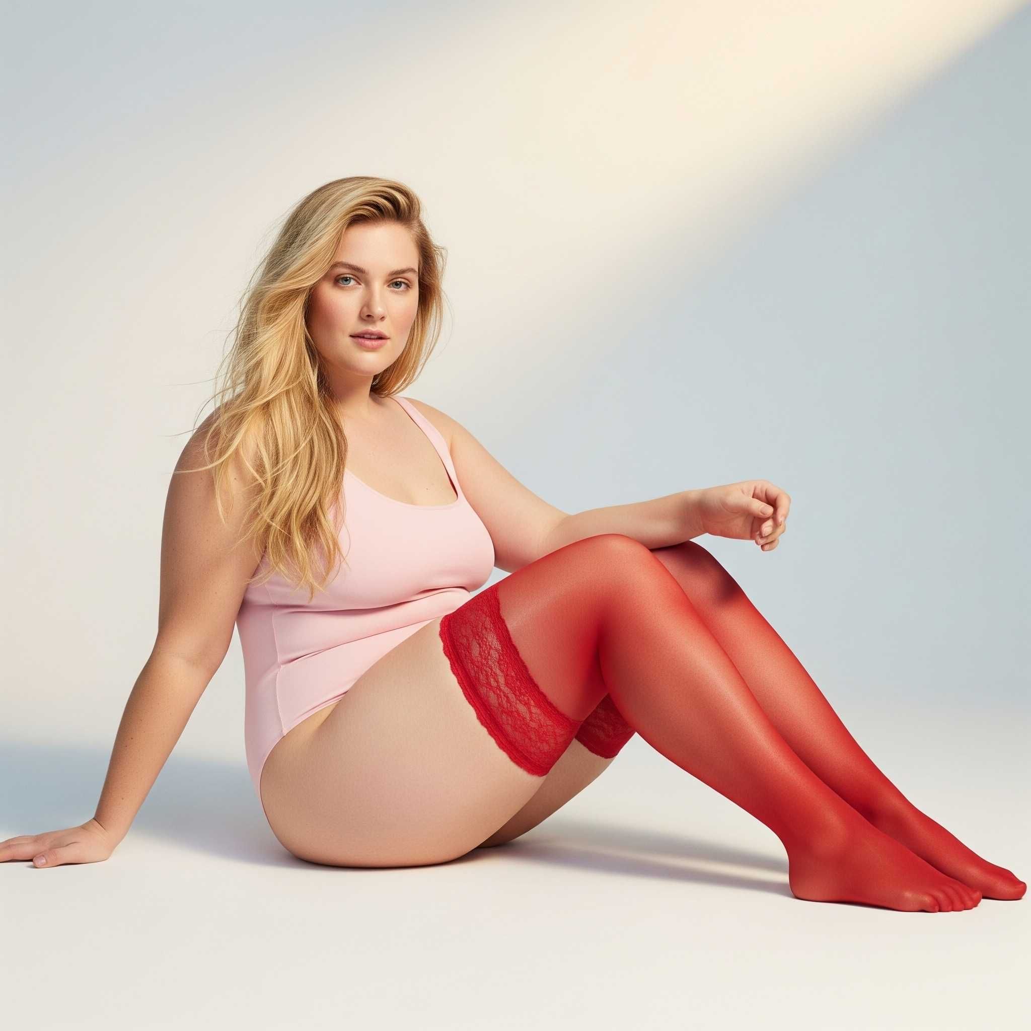 Samonośne pończochy 20 DEN rozmiary 2-8  też plus size duże rozmiary