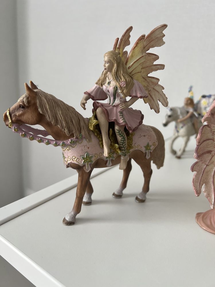 Schleich Шляйх фигурки лошадь конь фея лошадки собака оригинал