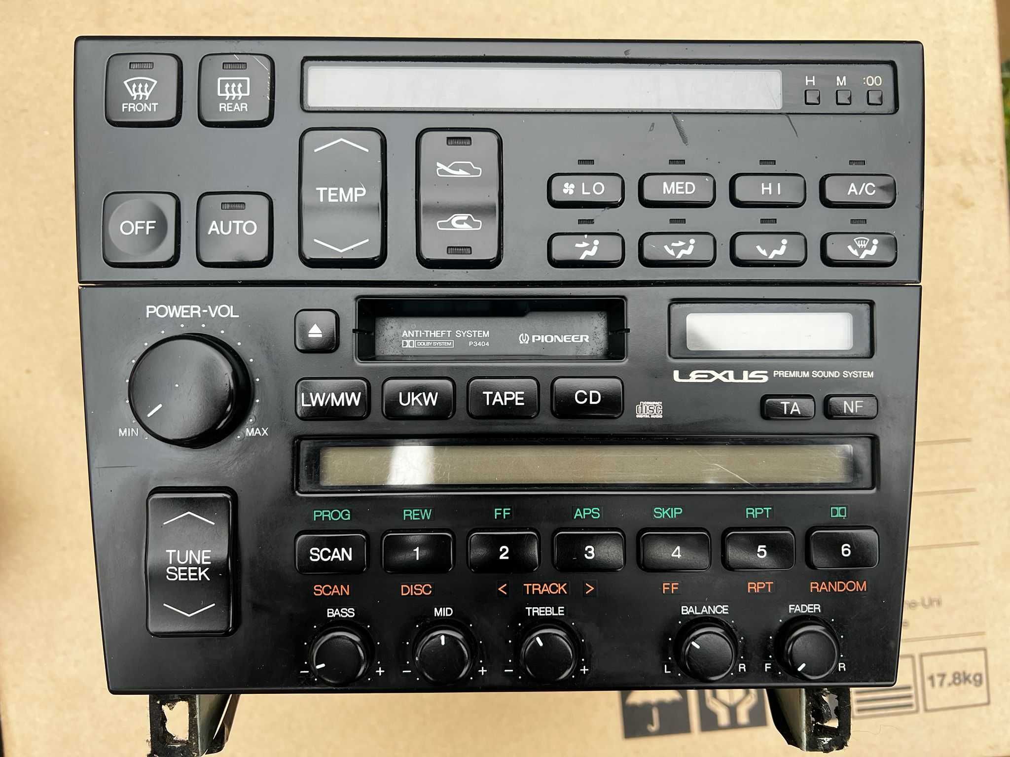 Radio Lexus LS400 + Panel klimatyzacji