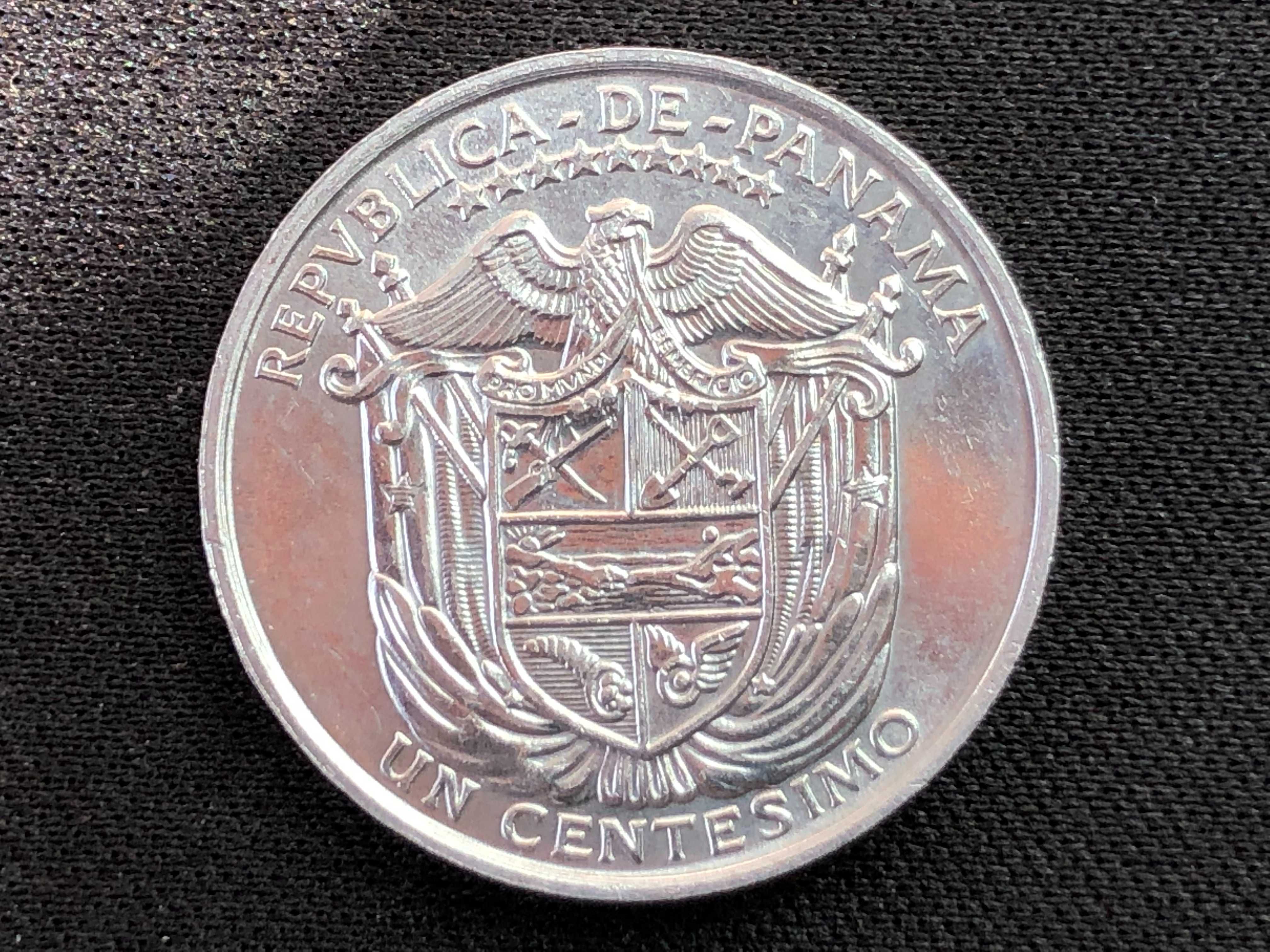 Lote de 2 moedas do Panamá - Moeda Centesimo