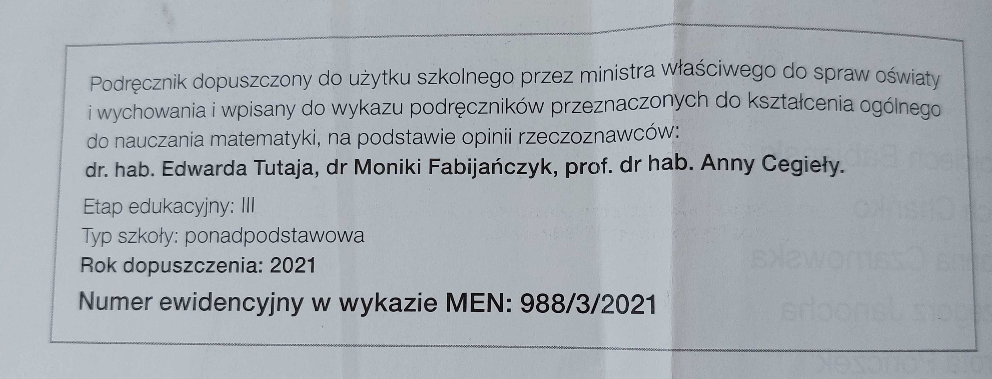 MATeMAtyka 3 zakres podstawowy i rozszerzony